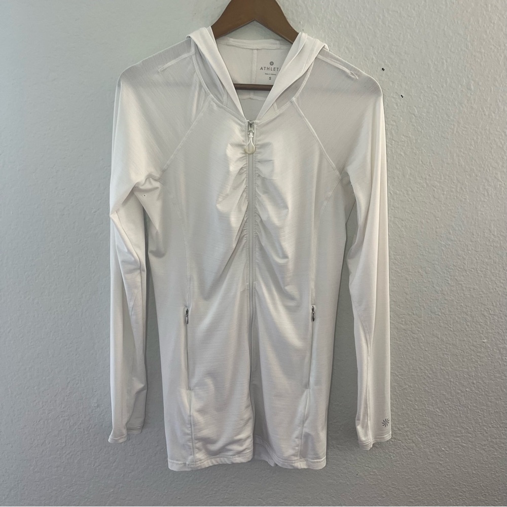 Athleta 229042 White Zip Up Jacket Size Small